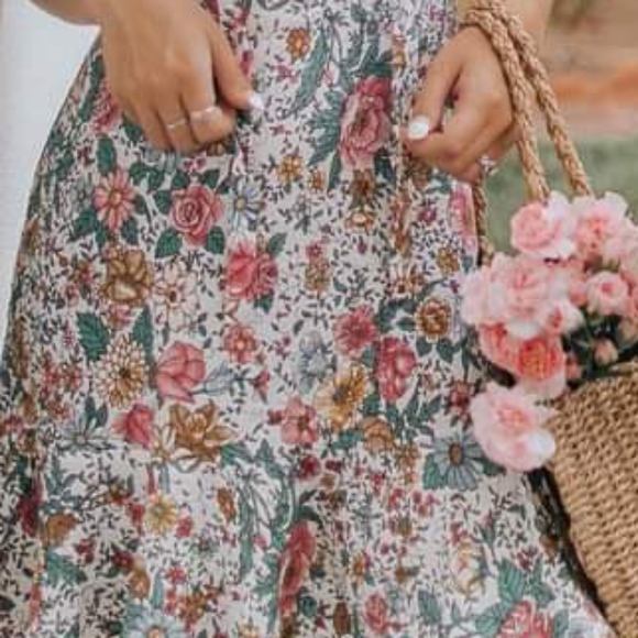 AUGUSTE THE LABEL Spring Rose Wylde Floral High Waisted Maxi Skirt - Picture 12 of 16